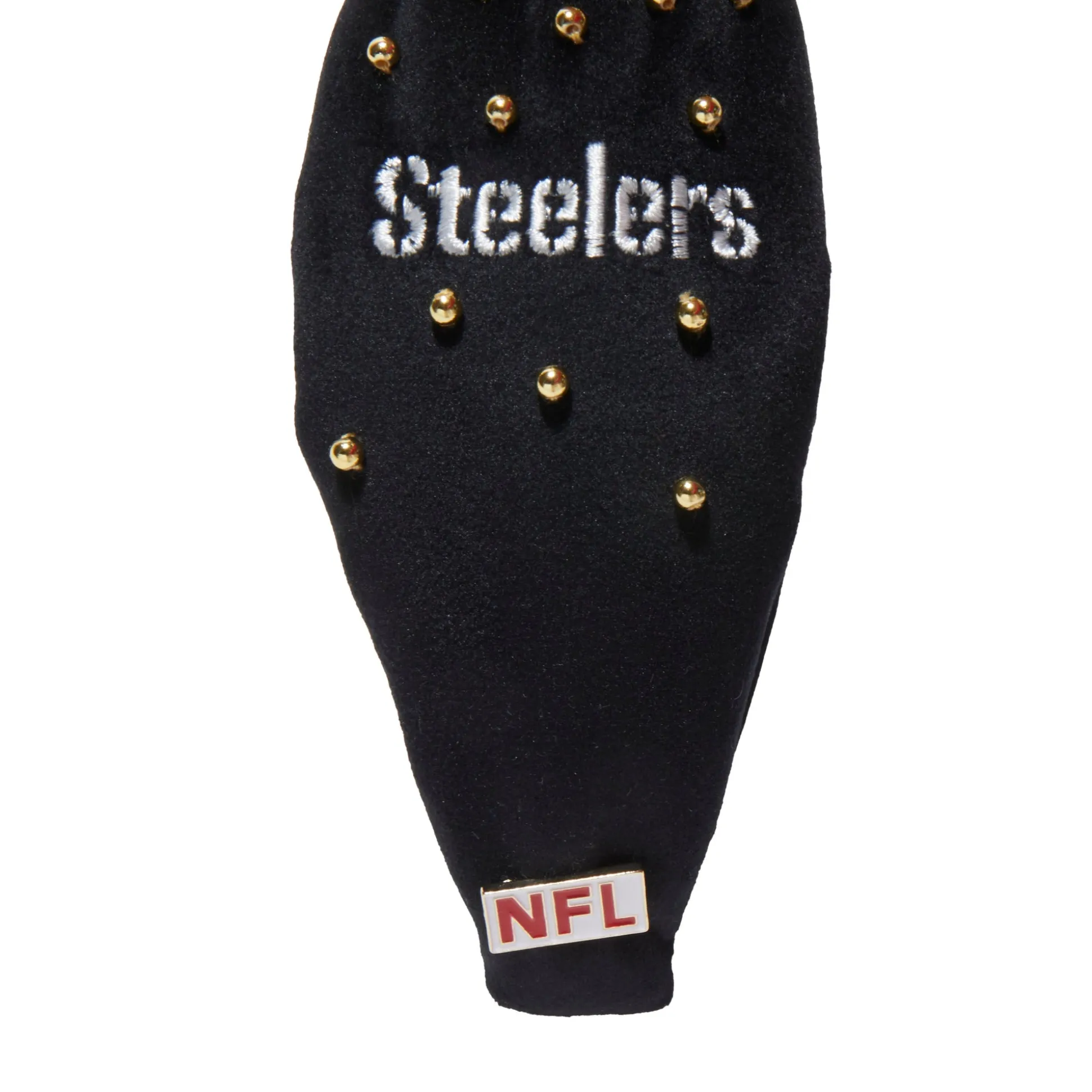 PITTSBURGH STEELERS LELE SADOUGHI X NFL JET EMBELLISHED KNOTTED HEADBAND