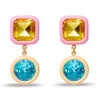 POP PINK GEM DROP EARRINGS
