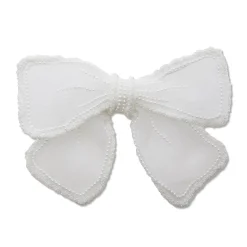 PORCELIN MARY PEARL EMBELLISHED BOW BARRETTE