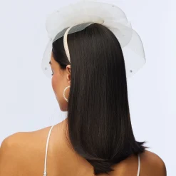 *PRE-ORDER* IVORY FLORAL VEIL FASCINATOR