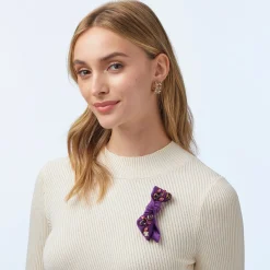 PURPLE EMBELLISHED AWARENESS RIBBON