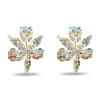 RAINBOW CONFETTI EMBELLISHED SMALL PAPER LILY EARRINGS