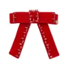 RED KATE CRYSTAL BOW BARRETTE