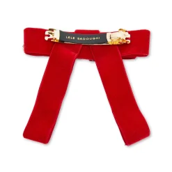 RED KATE CRYSTAL BOW BARRETTE