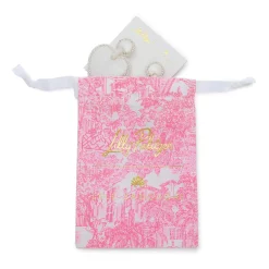 RESORT WHITE LILLY PULITZER x LELE JEWELED STITCHED HEART EARRINGS