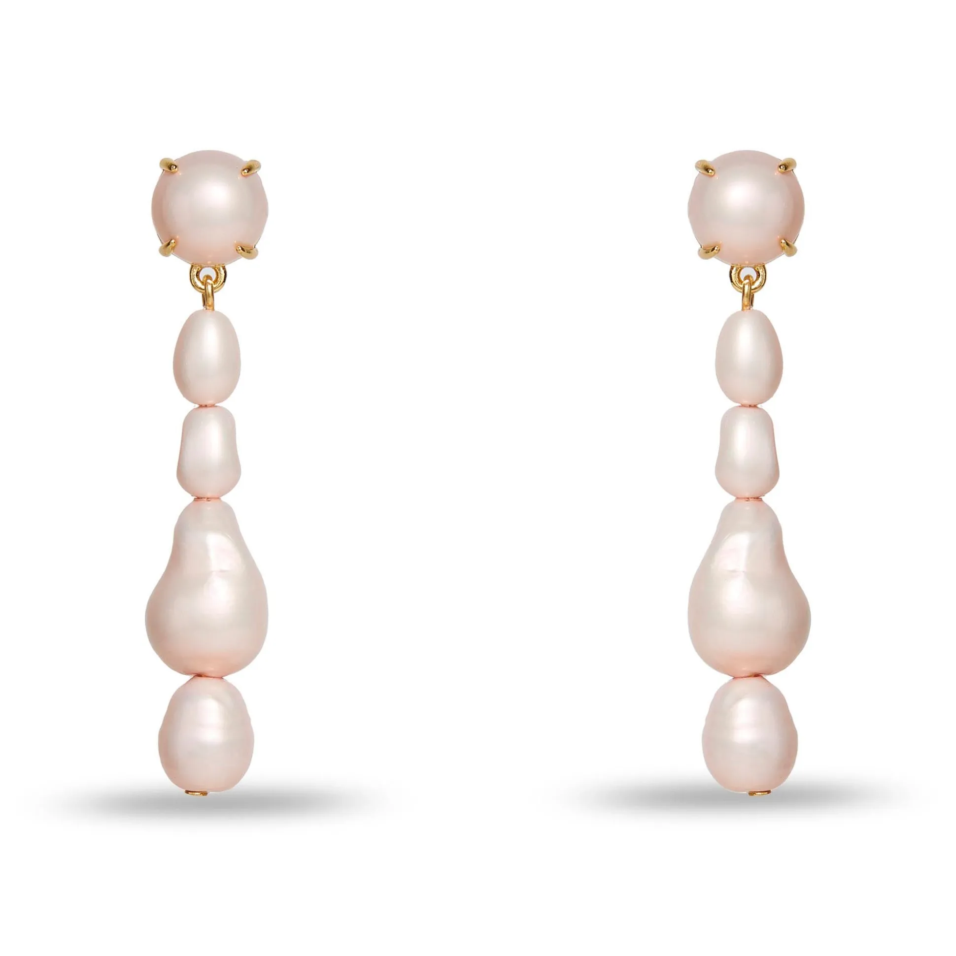 ROSÉ COLLECTOR PEARL LINEAR EARRINGS