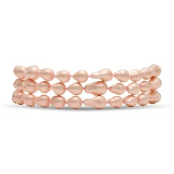 ROSÉ DIANA TRIPLE ROW PEARL NECKLACE