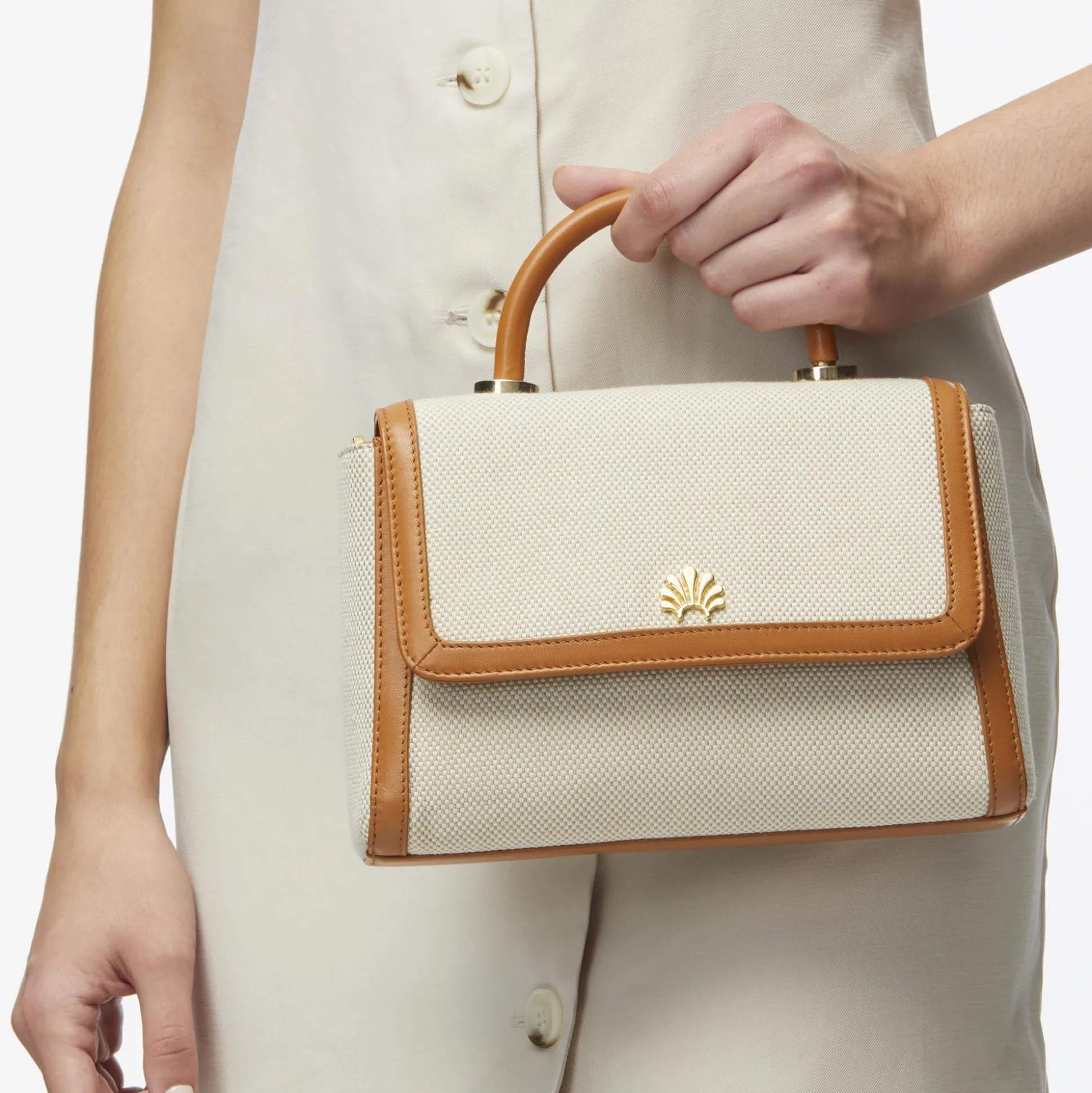 SADDLE BROWN TABITHA TOP HANDLE CROSSBODY