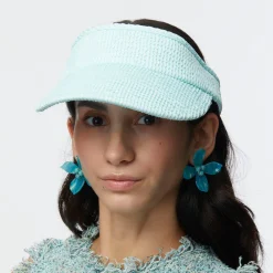 SEA BLUE SWIMMER BOW TIE VISOR