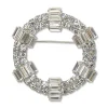 SHINY SILVER CRYSTAL STATION BROOCH