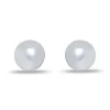 SILVER DOME BUTTON EARRINGS