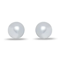 SILVER DOME BUTTON EARRINGS