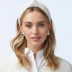 SILVER DOME BUTTON EARRINGS