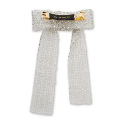 SILVER MARGOT BEADED BOW BARRETTE