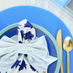 SKY BLUE LUNA ROUND SET OF 4 PLACEMATS