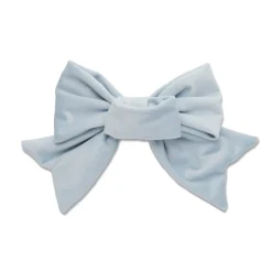 SKY BLUE SET OF 4 VELVET BOW NAPKIN RINGS