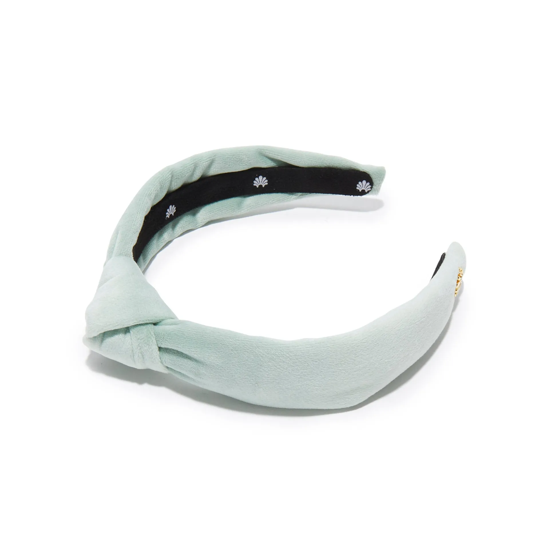 SMOKY AQUA KIDS VELVET KNOTTED HEADBAND