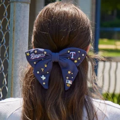 TEXAS RANGERS LELE SADOUGHI / MLB NAVY BOW BARRETTE