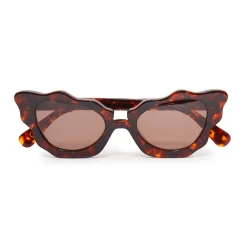 TORTOISE BEVERLY HILLS CAT-EYE SUNGLASSES