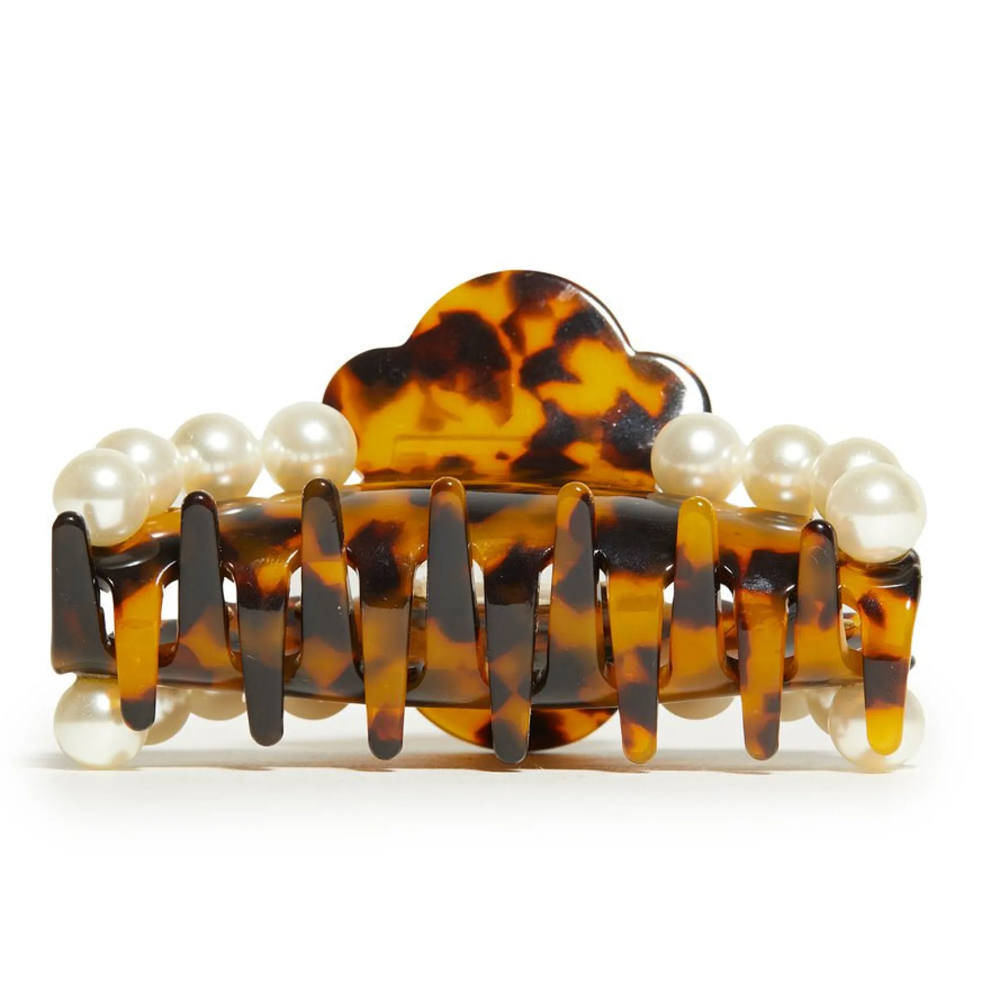 TORTOISE MEDIUM PEARL CLAW CLIP
