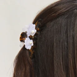 TORTOISE PEARL SHELL CLAW CLIP