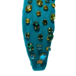 TURQUOISE EXCLUSIVE HOLLY OVAL CRYSTAL HEADBAND