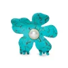TURQUOISE LILY CLAW CLIP