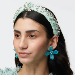 TURQUOISE OLEANDER EARRINGS