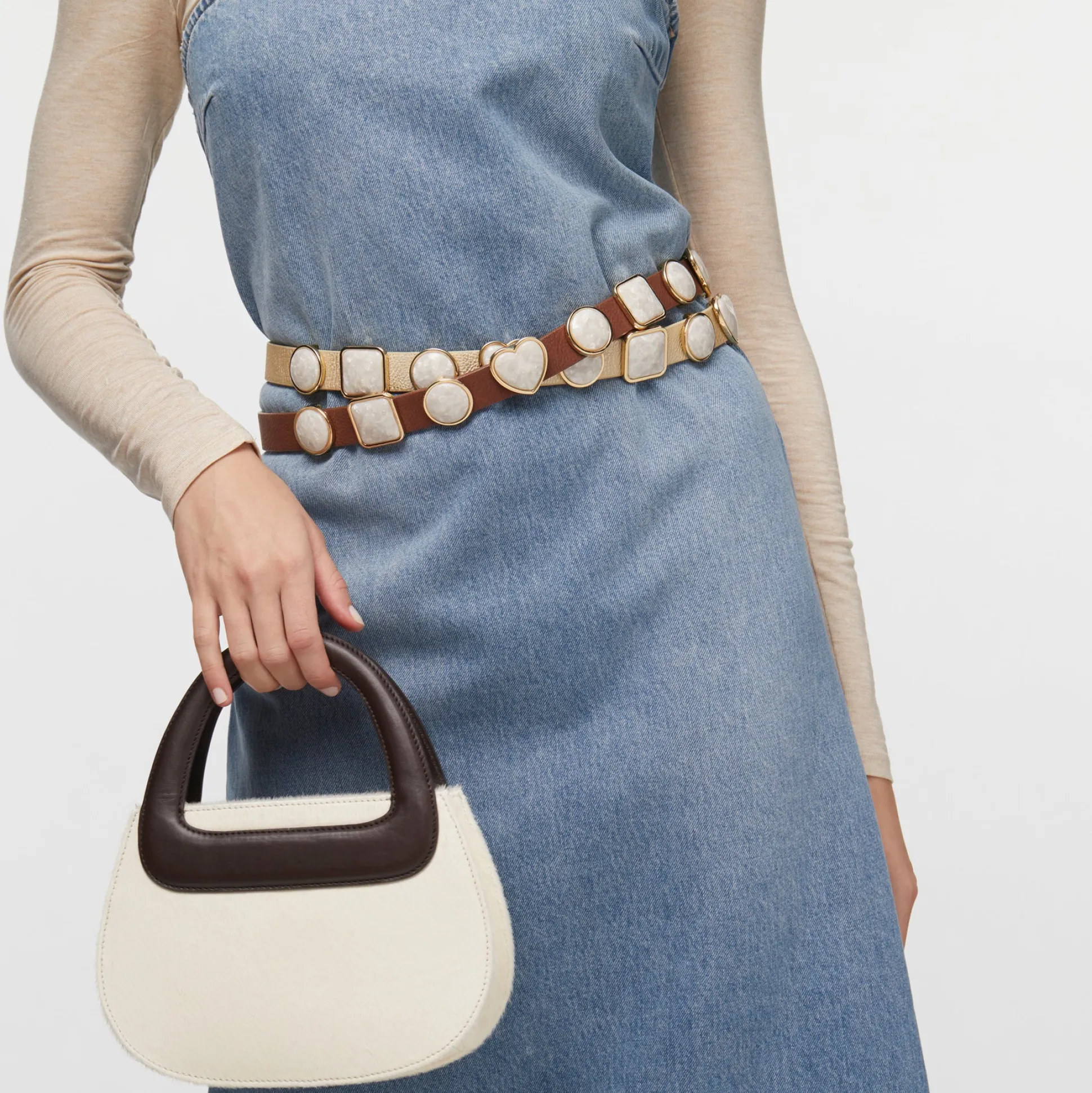 WALNUT PEARL STATION BELT